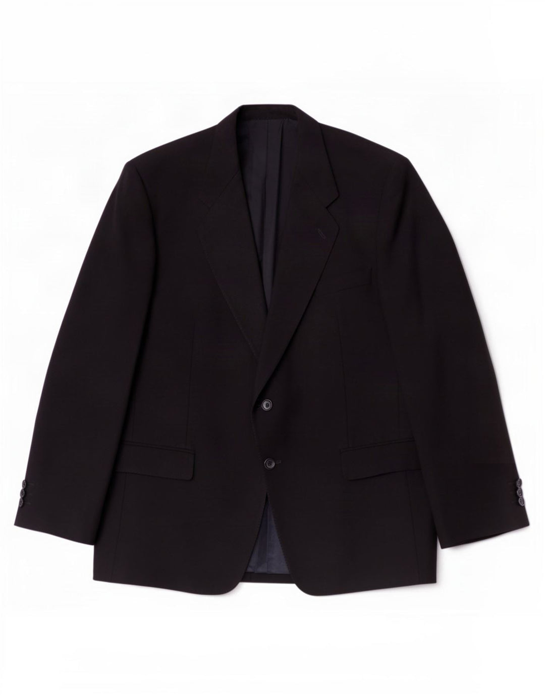 Jaqueta blazer masculina vintage com 2 botões IT 54 2XL lã preta