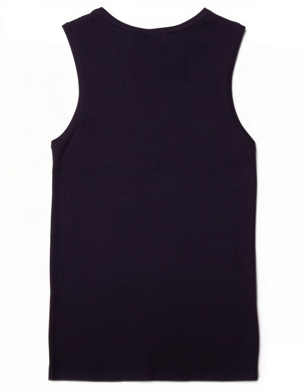 Colete feminino Marks & Spencer UK 8 pequeno viscose azul marinho