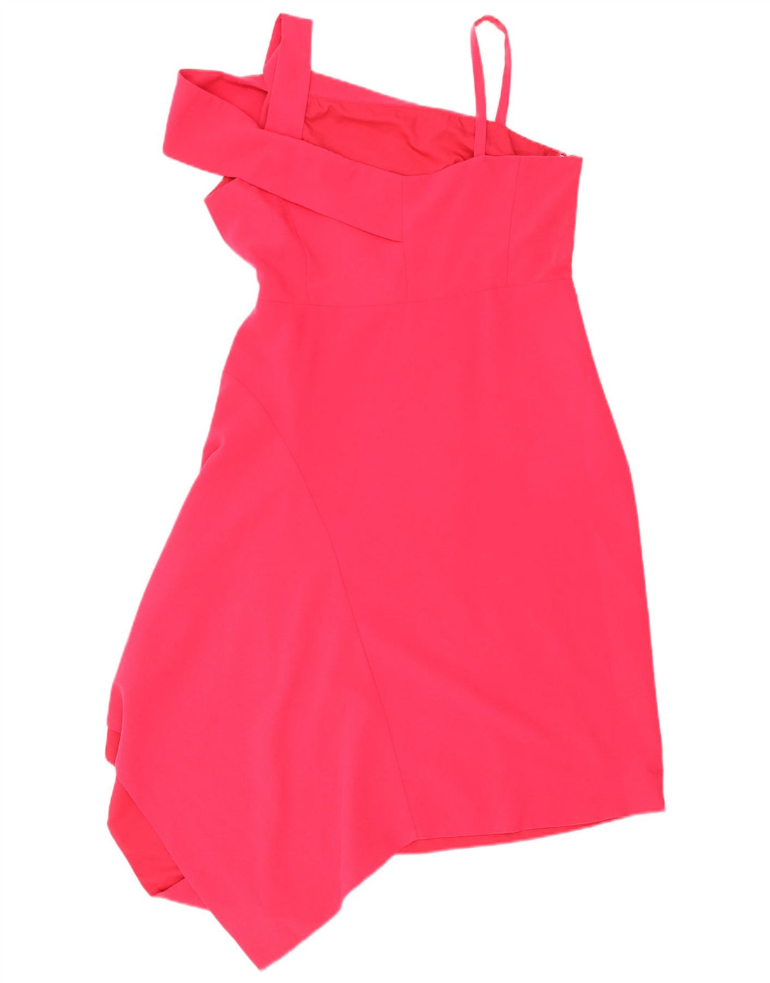 Vestido feminino assimétrico sem mangas Coast UK 18 XL rosa poliéster
