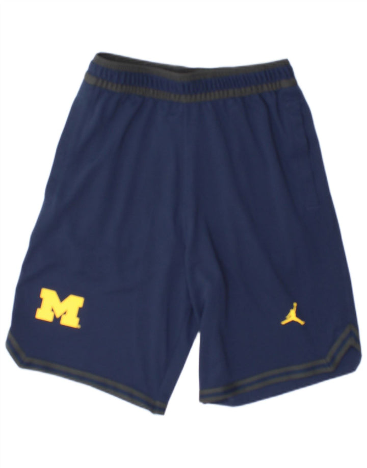 Shorts esportivo Jordan masculino Michigan Wolverines pequeno poliéster azul marinho