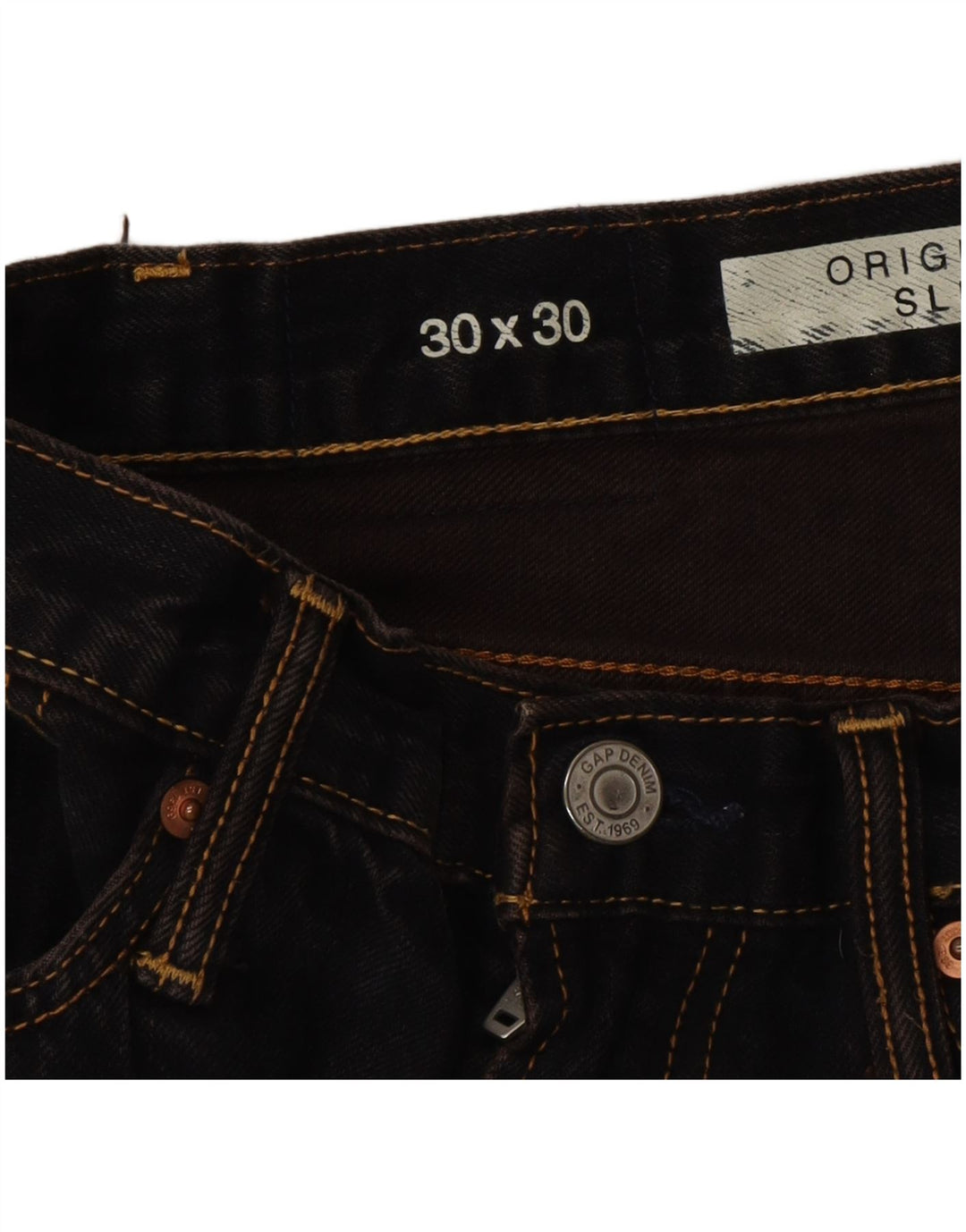 Jeans Slim Feminino Gap W30 L30 Algodão Azul Marinho