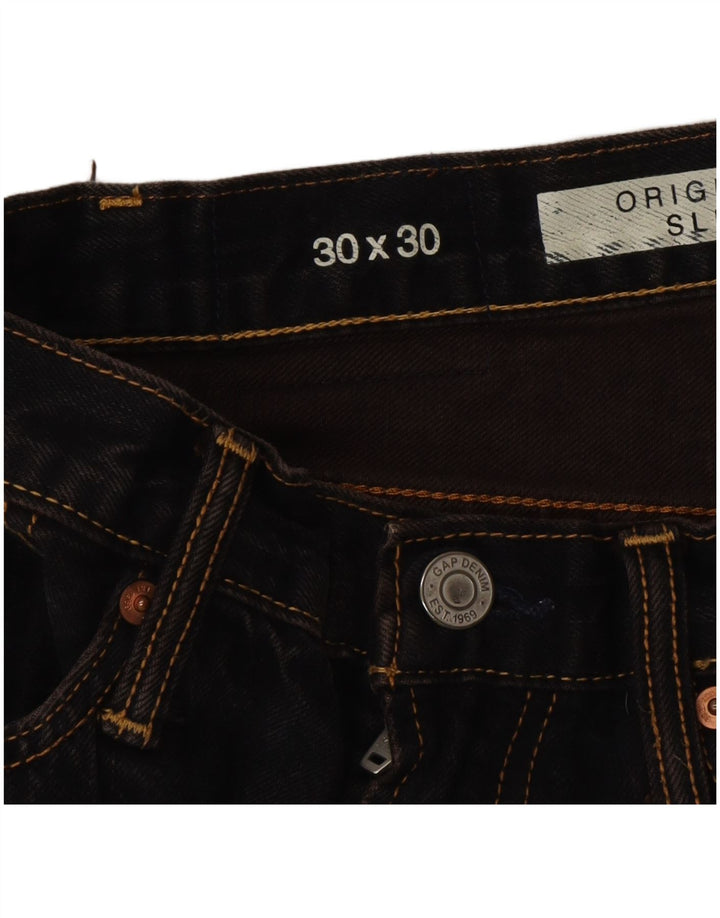 Jeans Slim Feminino Gap W30 L30 Algodão Azul Marinho
