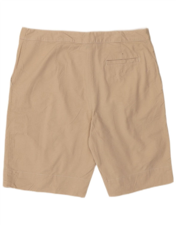 IZOD Shorts Chino Feminino US 12 Grande W34 Algodão Bege