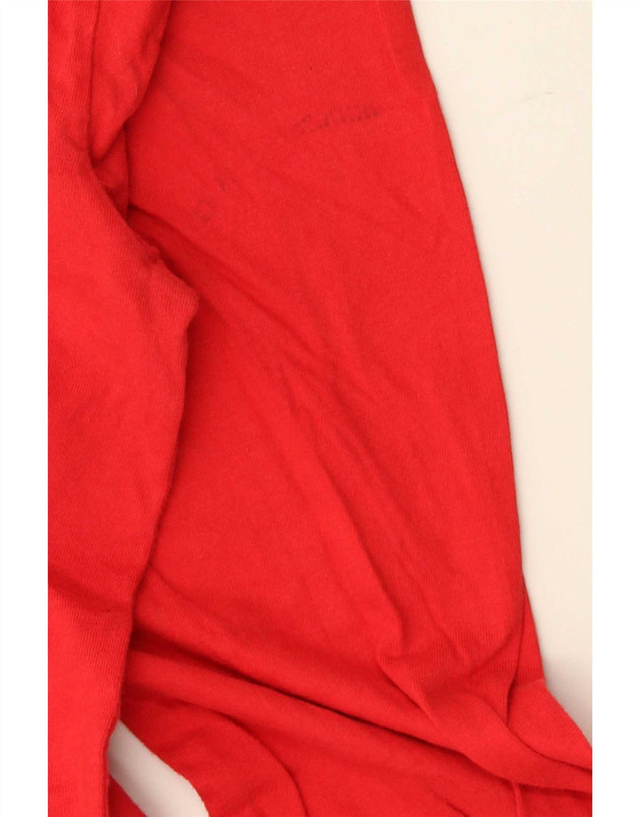 Camiseta masculina gráfica Volcom manga comprida grande algodão vermelho