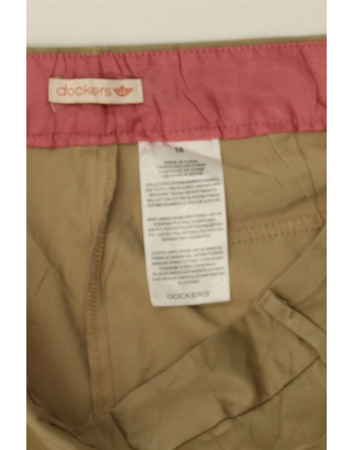 DOCKERS Womens Straight Capri Trousers US 10 Large W34 L20 Beige Cotton Vintage Dockers and Second-Hand Dockers from Messina Hembry 