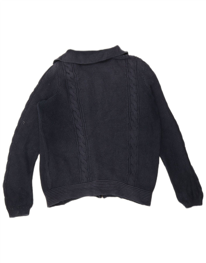 Suéter feminino Marks & Spencer Autograph Cardigan Reino Unido 14 grande azul marinho