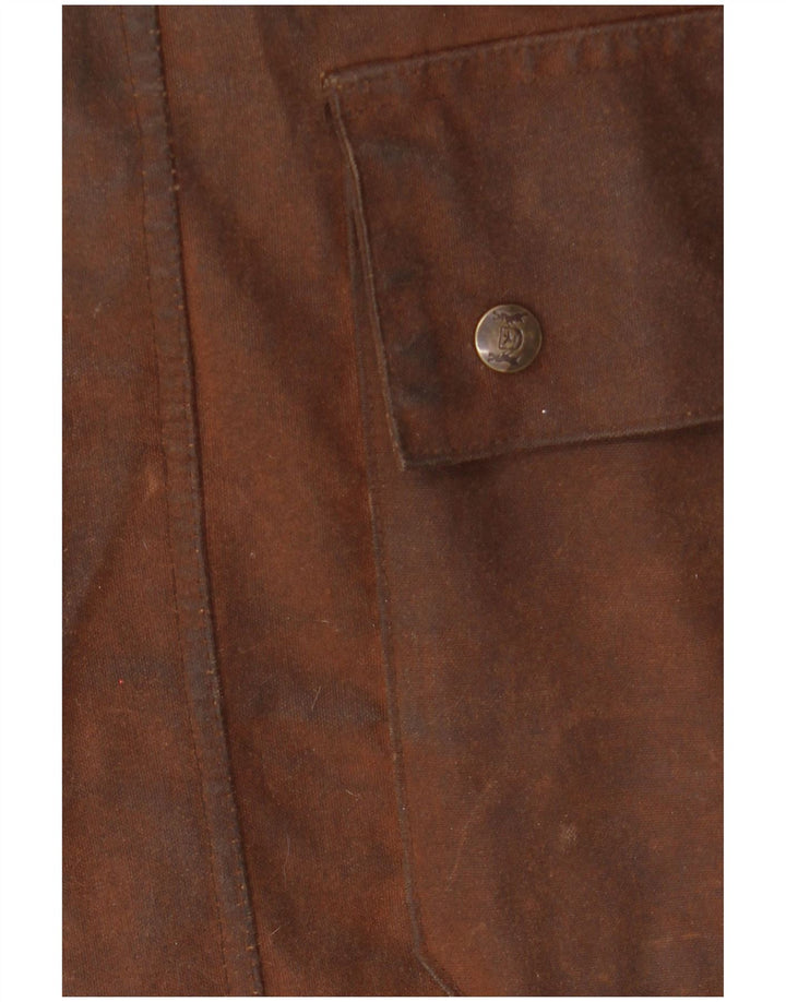 Casaco masculino de caça com capuz de algodão encerado HUNTER Reino Unido 34 XS algodão marrom