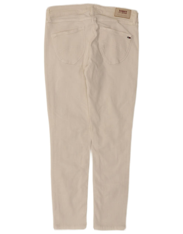 Jeans skinny feminino Tommy Hilfiger cintura baixa W27 L26 branco