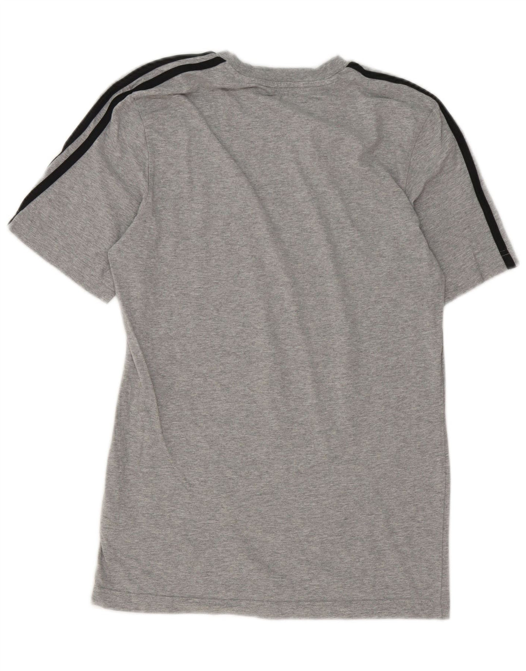 Adidas Mens Camiseta Top Pequeno Algodão Cinza