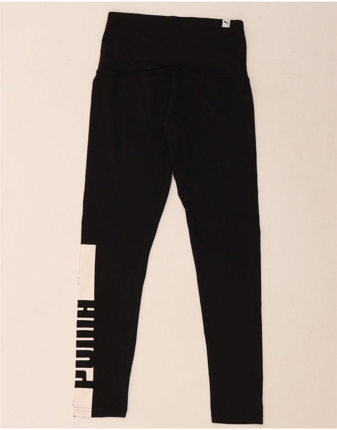 Leggings PUMA Feminino UK 8 Pequeno Preto Colorblock