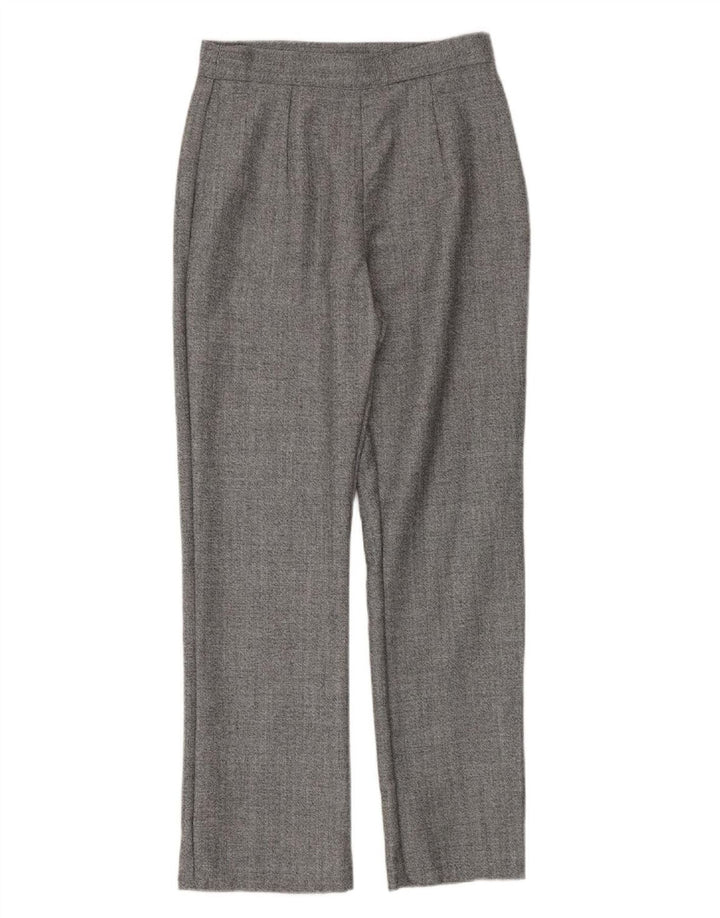 Calça feminina VINTAGE de terno reto W26 L27 cinza