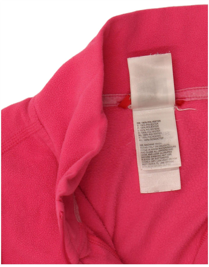 Suéter de lã feminino The North Face com zíper e gola UK 12 poliéster rosa médio