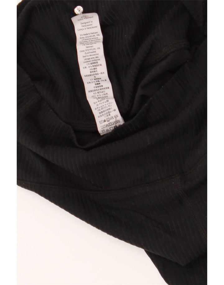Leggings femininas Lululemon Reino Unido 8 pequenas pretas de nylon
