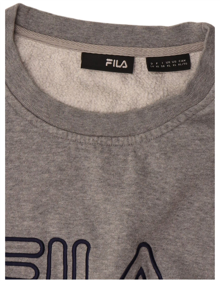 Moletom masculino Fila Graphic Jumper XL cinza manchado