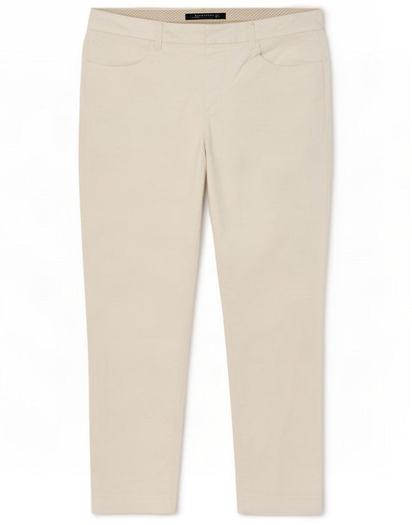 Calça feminina casual slim Zara médio W28 L27 algodão branco