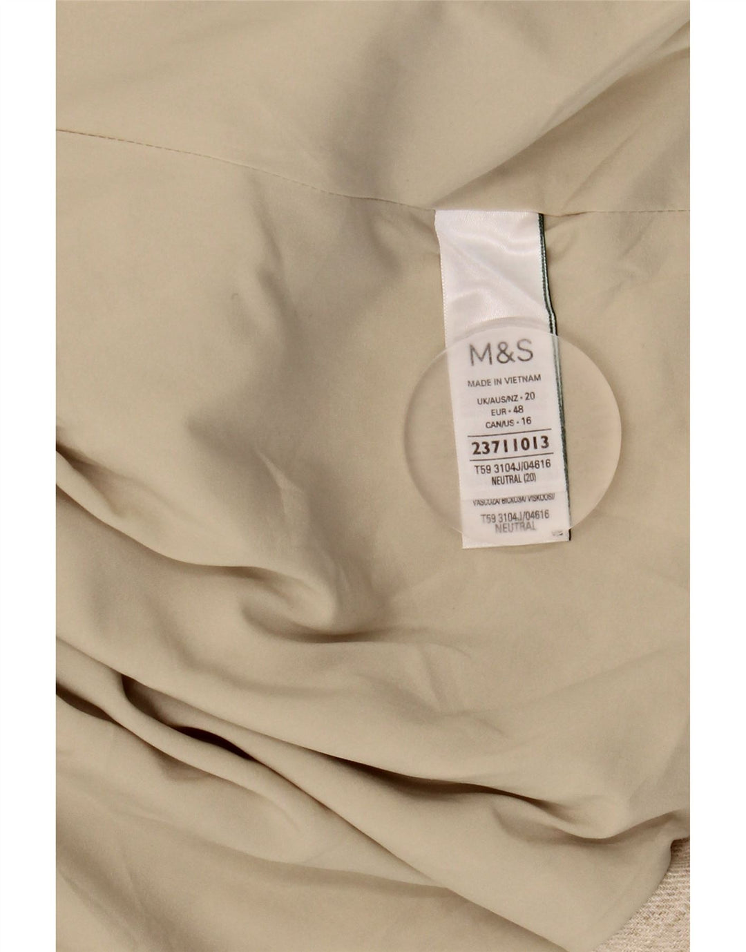 Jaqueta blazer aberta feminina MARKS & SPENCER Reino Unido 20 2XL linho bege
