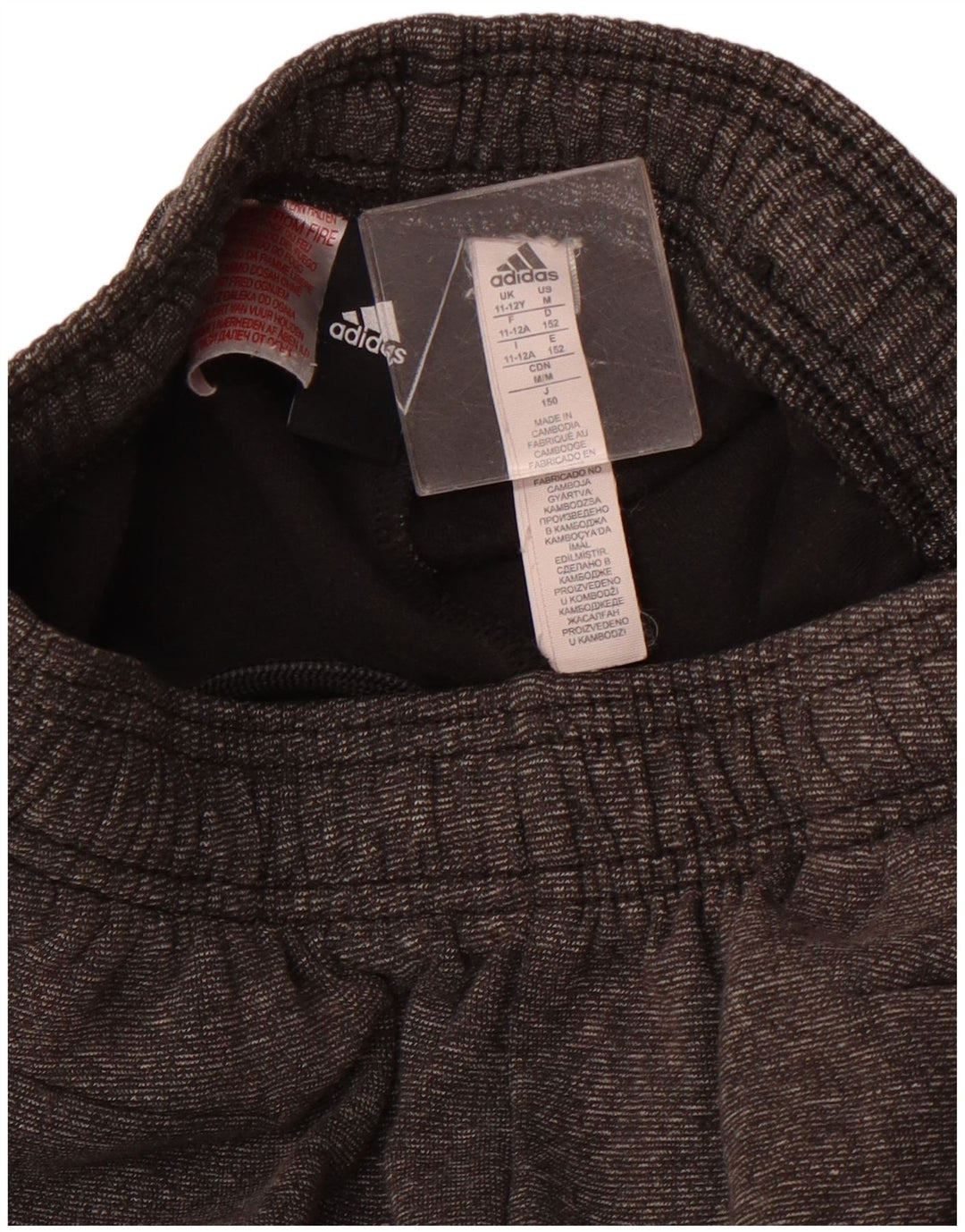 Calças de treino para meninas ADIDAS 11-12 anos cinza algodão manchado