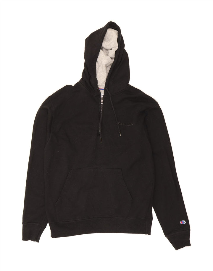 CHAMPION Mens Hoodie Jumper Medium Black Cotton Vintage Champion and Second-Hand Champion from Messina Hembry 