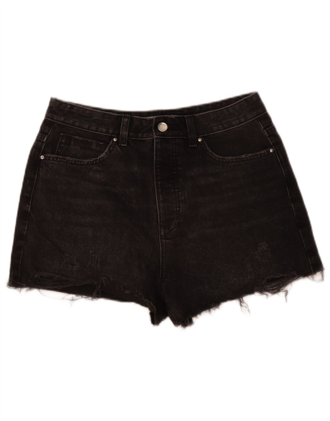 Shorts jeans feminino Zara EU 40 médio W30 algodão cinza
