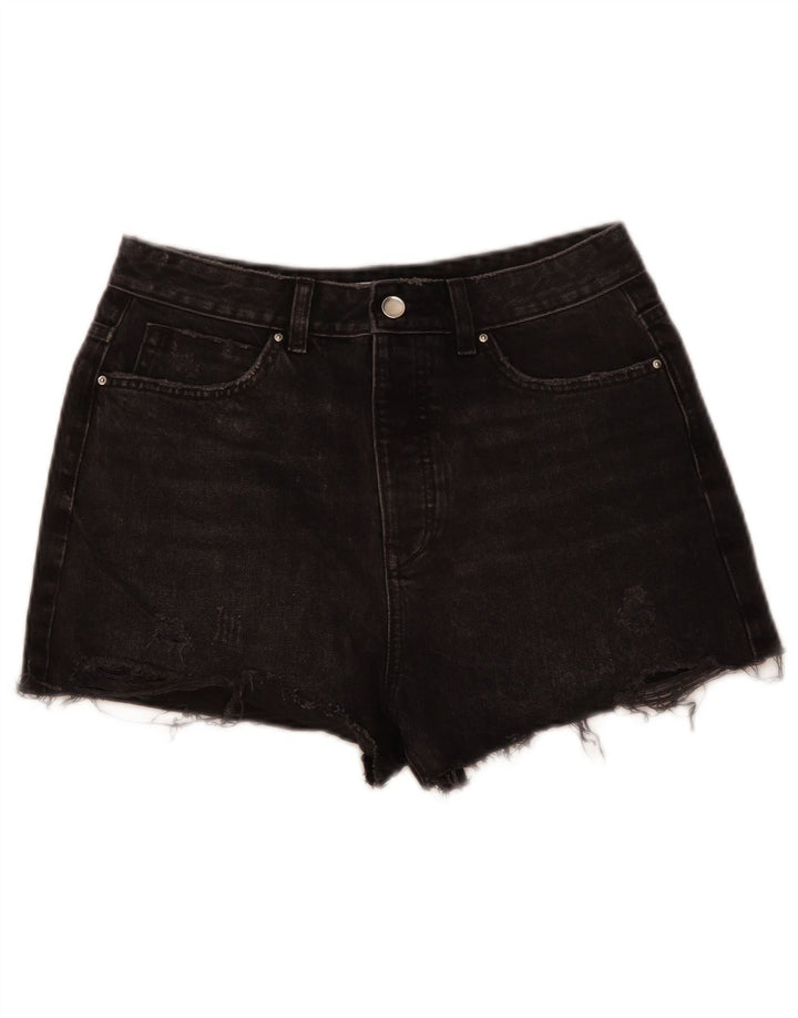 Shorts jeans feminino Zara EU 40 médio W30 algodão cinza