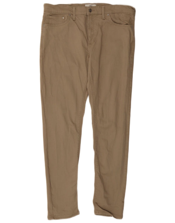 Calça masculina Marks & Spencer Slim Fit casual W36 L31 algodão bege