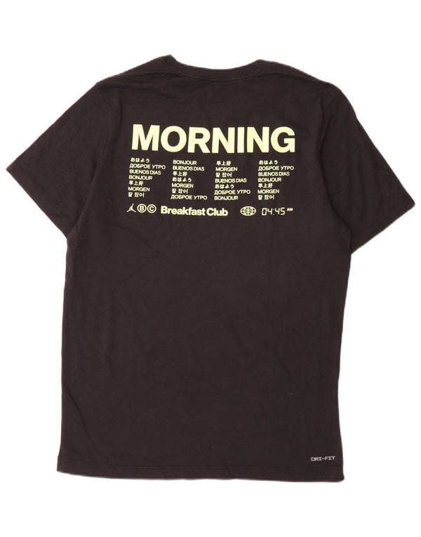Camiseta masculina Jordan Regular Graphic Top médio preto algodão esportivo