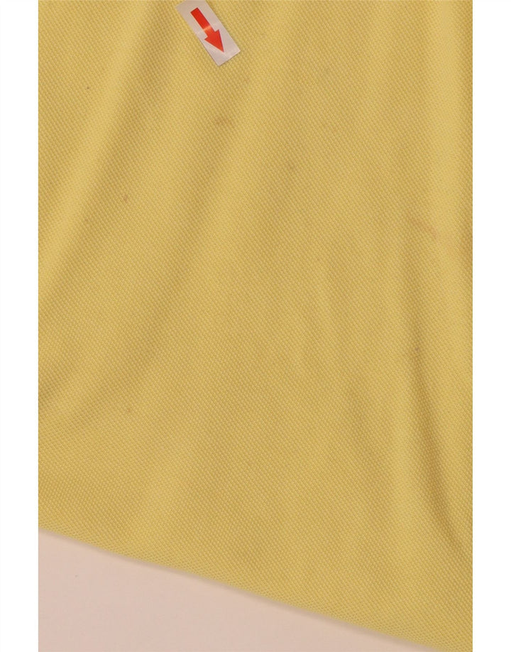 Camisa polo masculina Lacoste tamanho 3 pequeno algodão amarelo