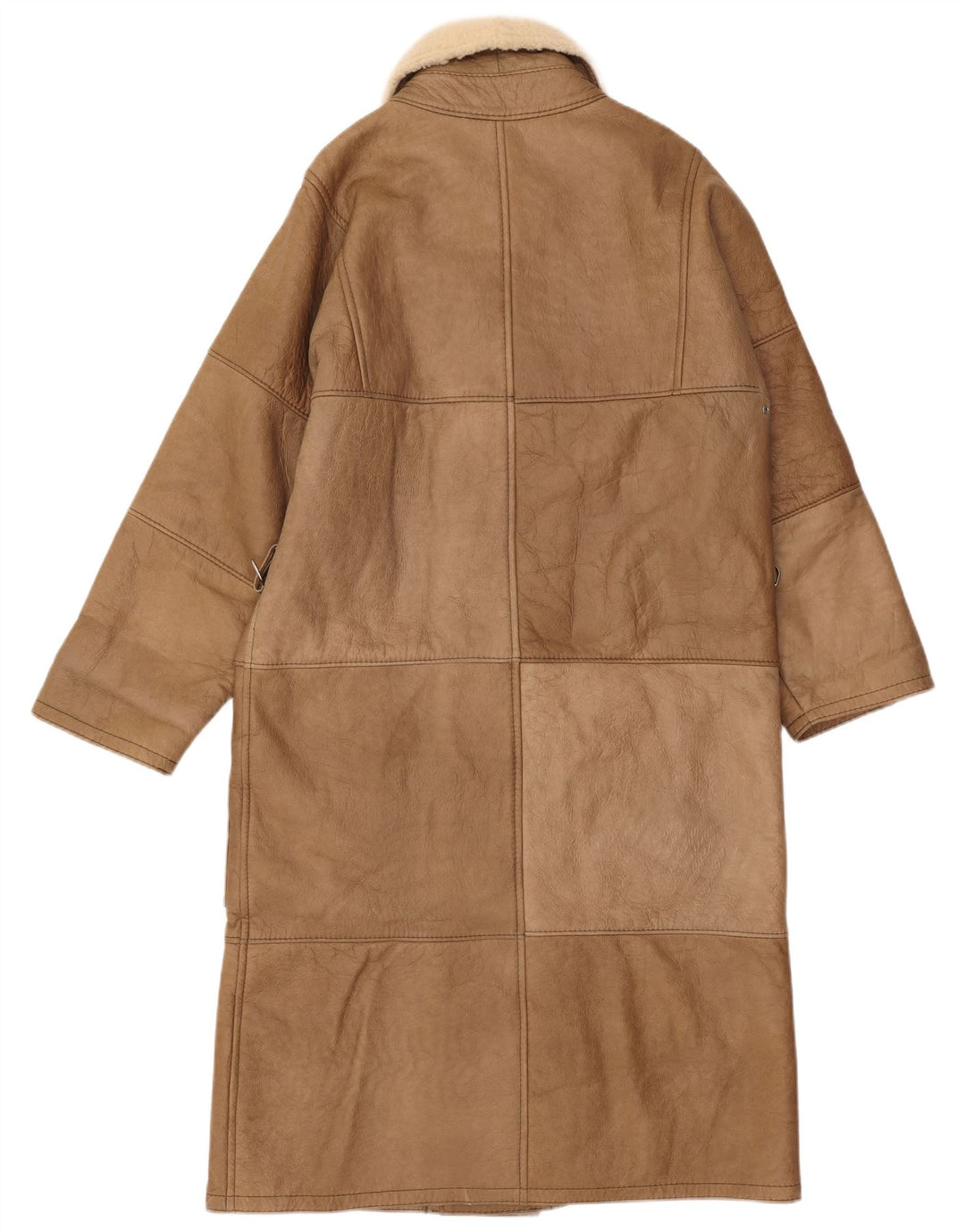 Sobretudo masculino de shearling LORINGHOVEN Reino Unido 36 pele de cordeiro bege pequena