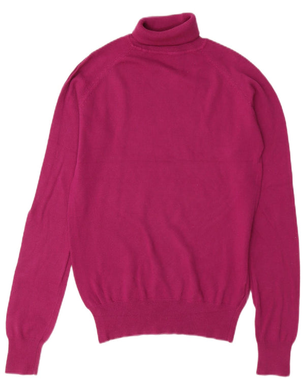 Suéter feminino Zara com gola redonda e algodão rosa grande UK 14
