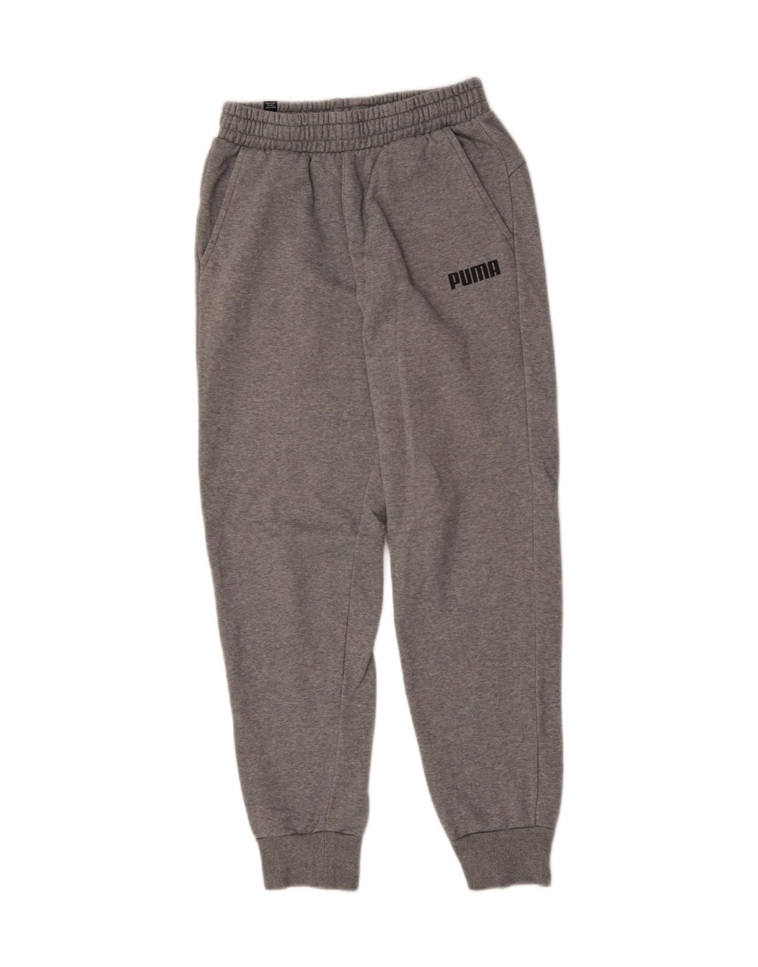 Calça de treino masculina Puma Joggers cinza médio algodão manchado