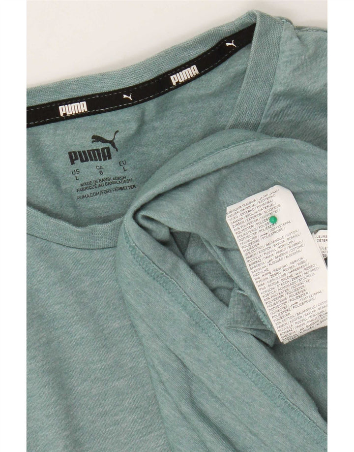 Camiseta masculina gráfica Puma grande poliéster manchado verde