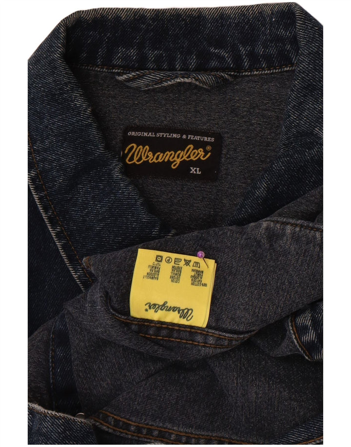 Jaqueta jeans Wrangler masculina UK 42 XL algodão azul