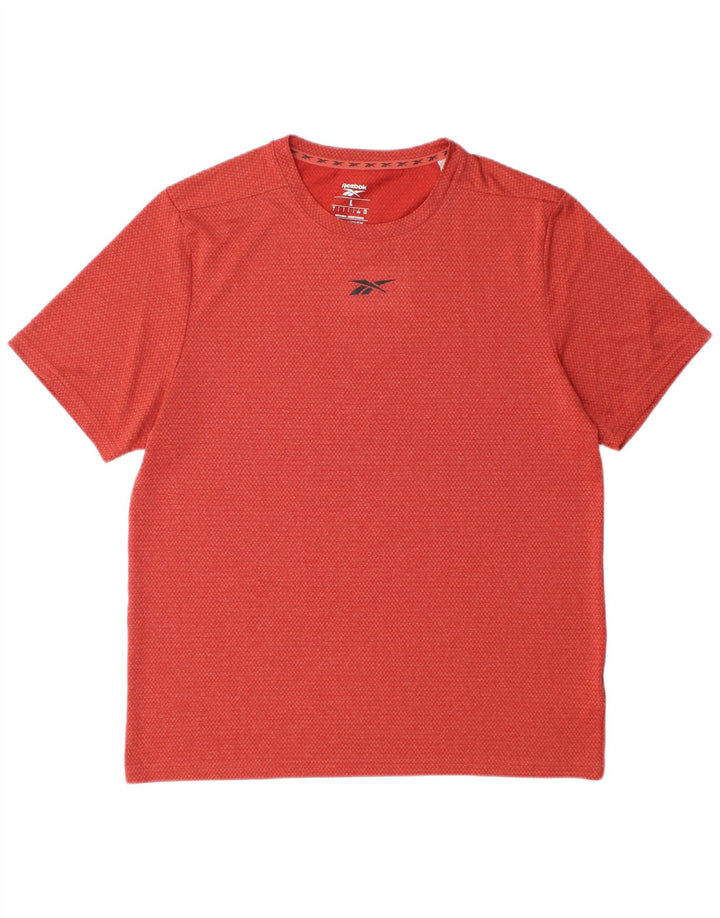 Camiseta masculina Reebok Top grande poliéster vermelho