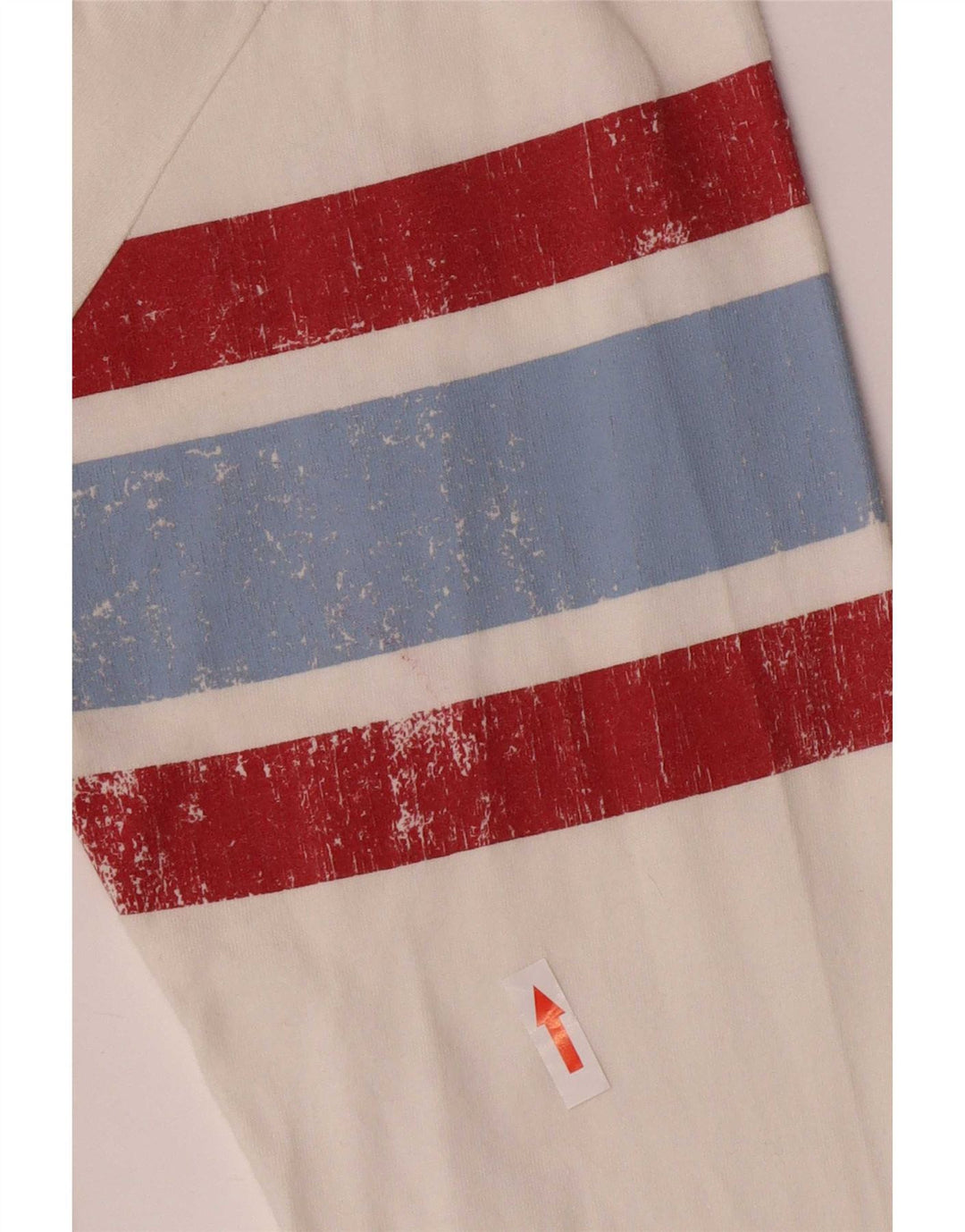 Woolrich masculino gráfico top manga comprida grande algodão branco
