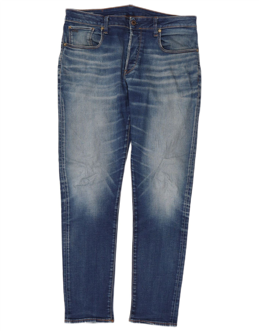 G-STAR Masculino 3301 Slim Jeans W34 L34 Azul Poliéster