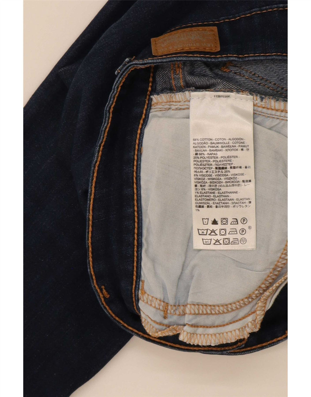 Legging feminina Levi's W30 L30 azul marinho algodão