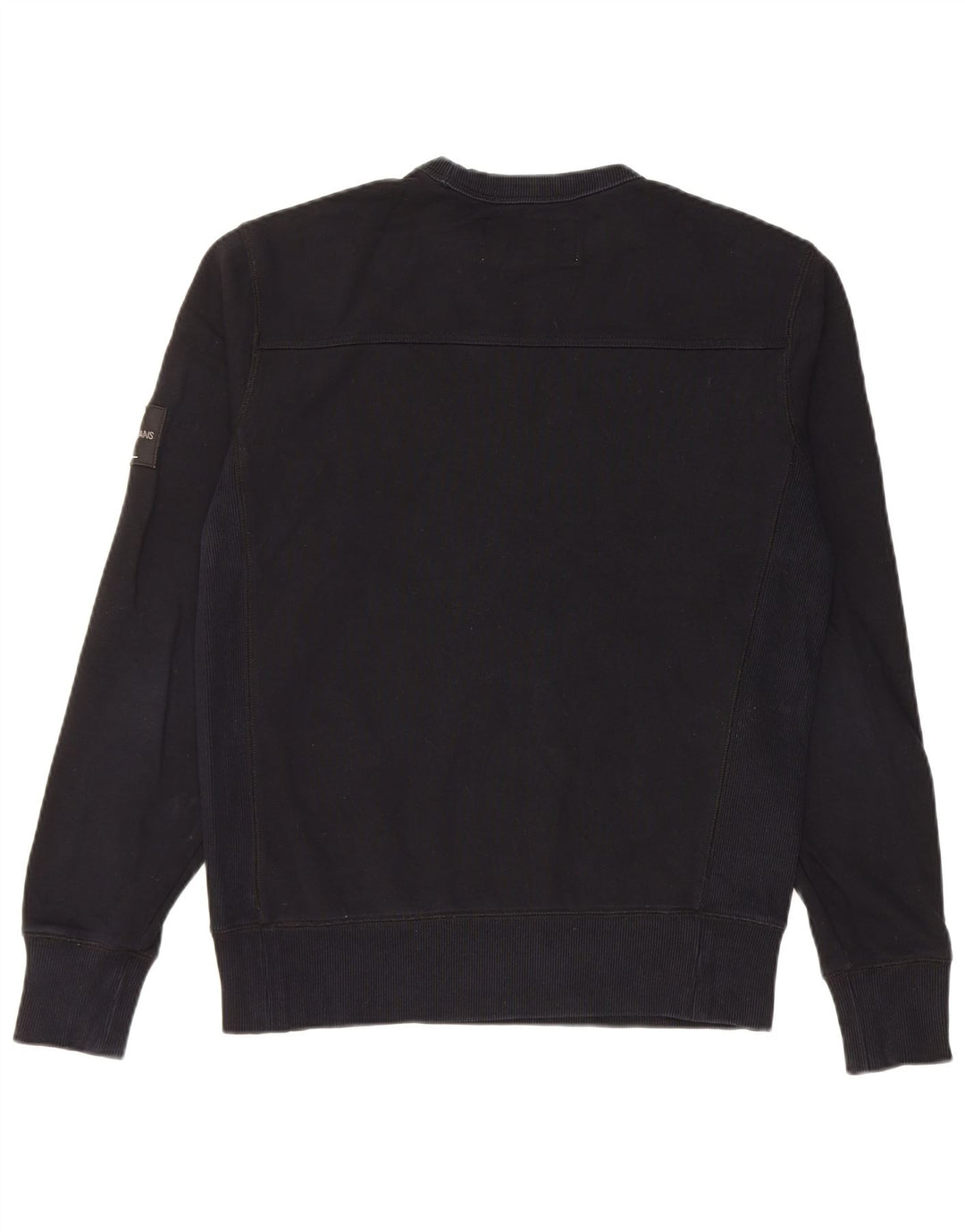 Calvin Klein Mens Graphic Regular Fit Moletom Jumper Pequeno Algodão Preto