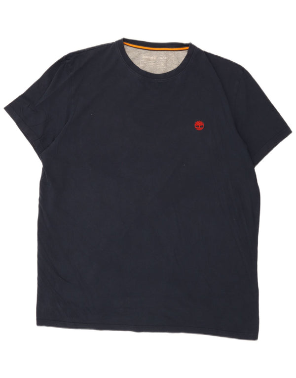 Camiseta masculina Timberland Slim Fit Top 3XL Algodão Azul Marinho