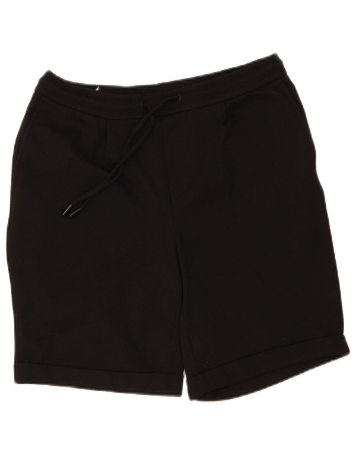 Zara Mens Sport Shorts Médio Preto Poliéster