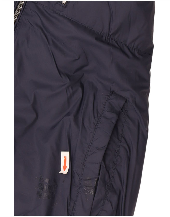 Zara Jaqueta masculina acolchoada com capuz Reino Unido 38 Médio Azul marinho Nylon