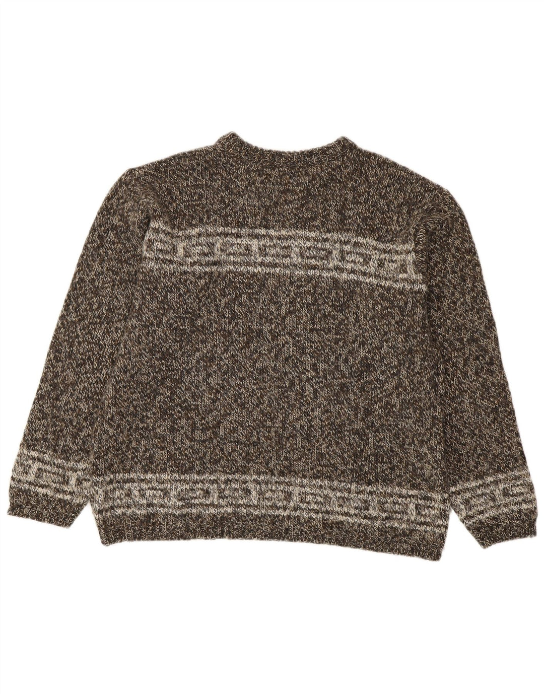 Suéter feminino Levi's com gola redonda UK 14 marrom médio Fair Isle