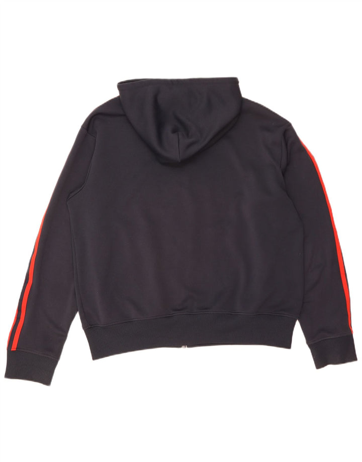Adidas masculino zip moletom com capuz XL azul marinho poliéster