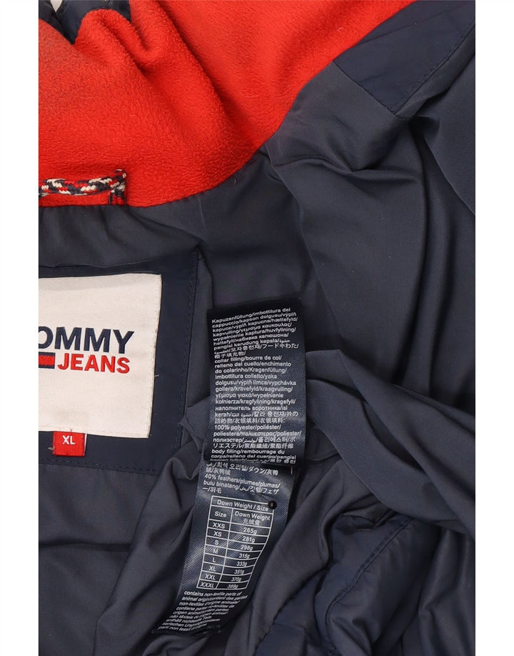 Jaqueta acolchoada masculina Tommy Hilfiger UK 42 XL azul marinho poliéster