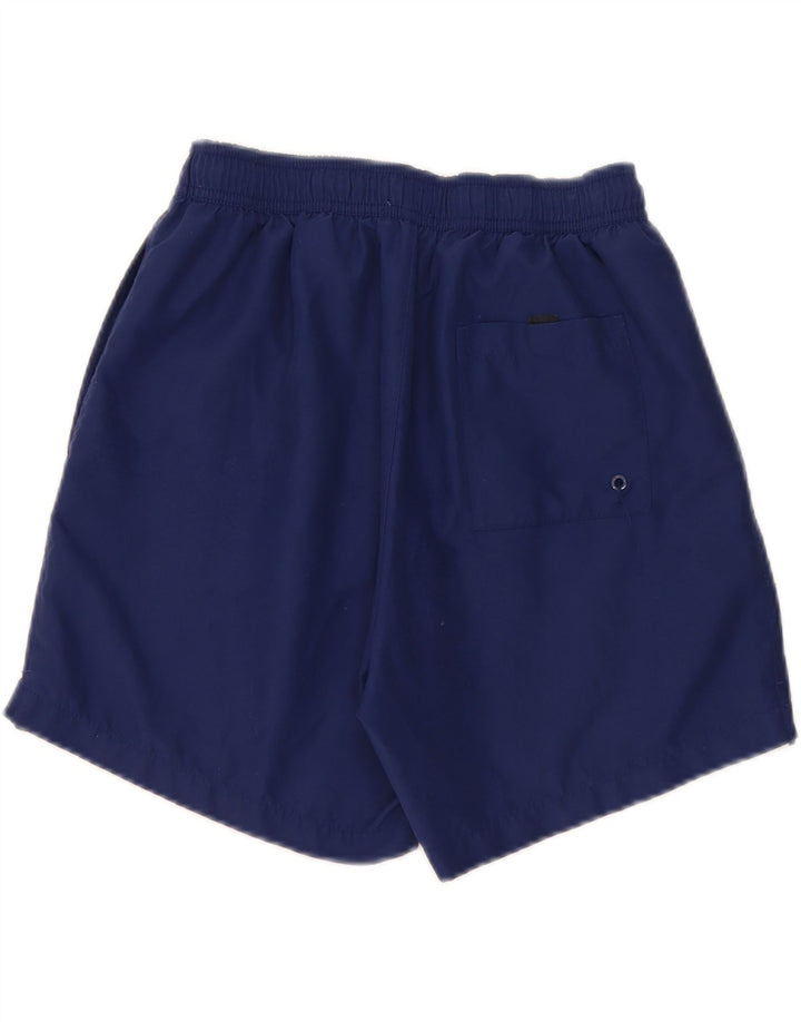Shorts de natação masculino Calvin Klein gráfico médio azul marinho colorblock