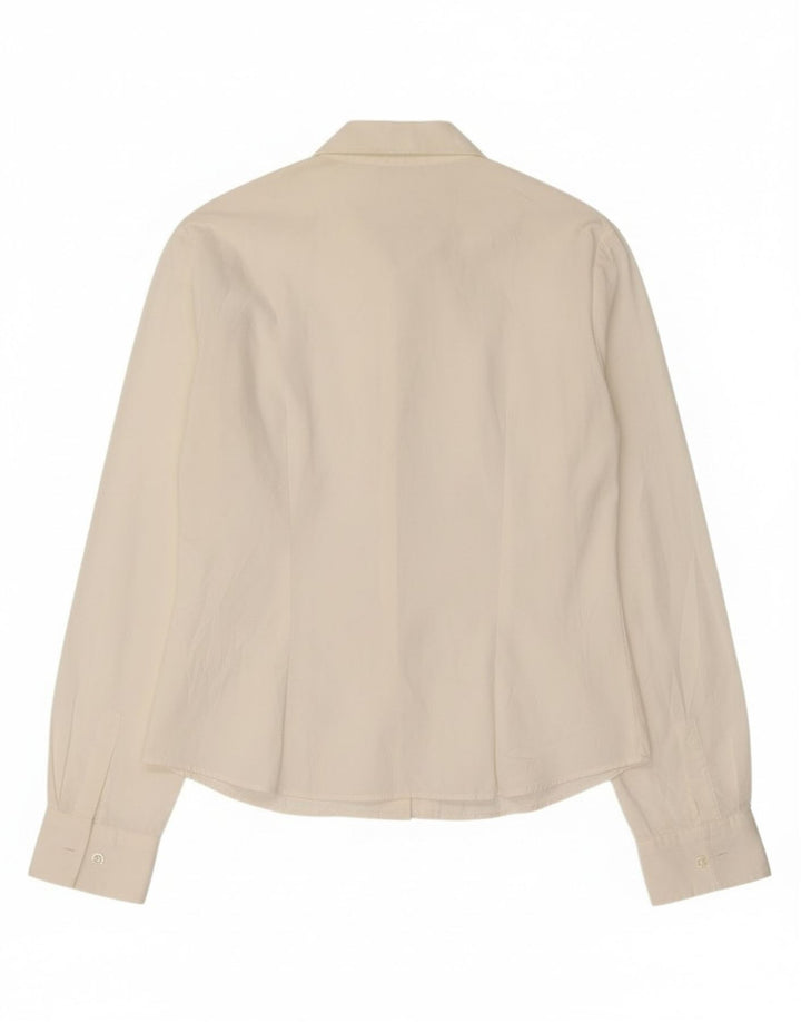 Camisa Benetton Mulher UK 12 Médio Branco