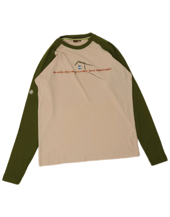 Top gráfico masculino Invicta manga comprida grande algodão colorblock branco