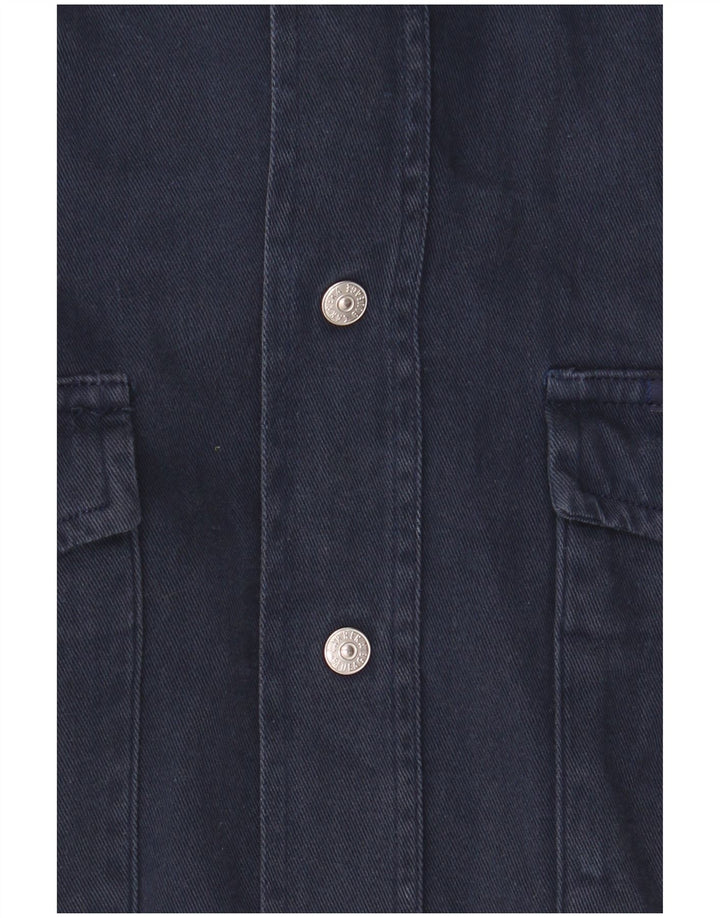 Camisa masculina Carrera tamanho 39/40 algodão azul marinho médio