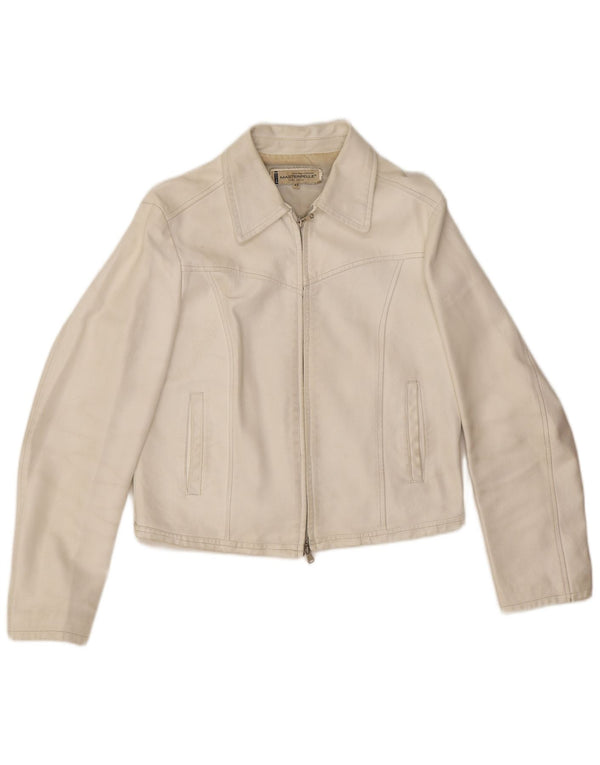 Jaqueta feminina de couro Masterpelle IT 48 XL couro branco