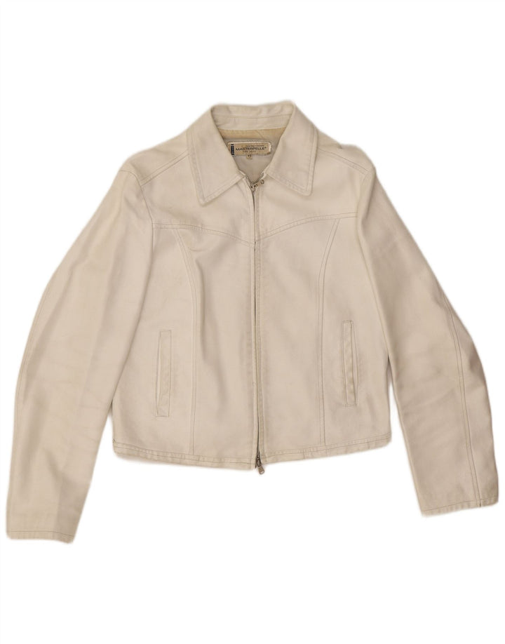 Jaqueta feminina de couro Masterpelle IT 48 XL couro branco