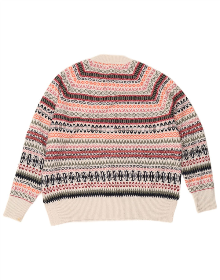 Suéter feminino Marks & Spencer com gola redonda Reino Unido 14 médio multicolorido